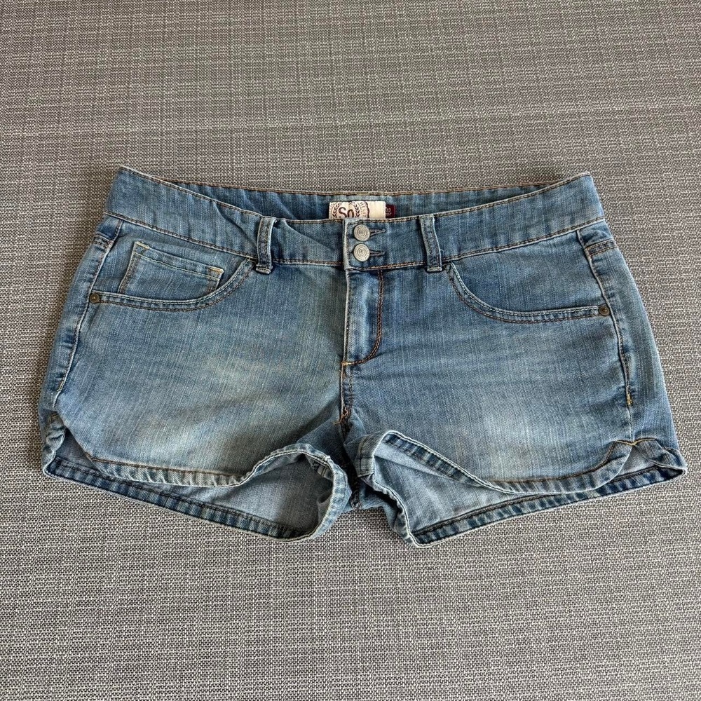SO denim mini shorts women's size 13